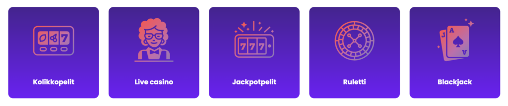 Wildz casino pelikategoriat